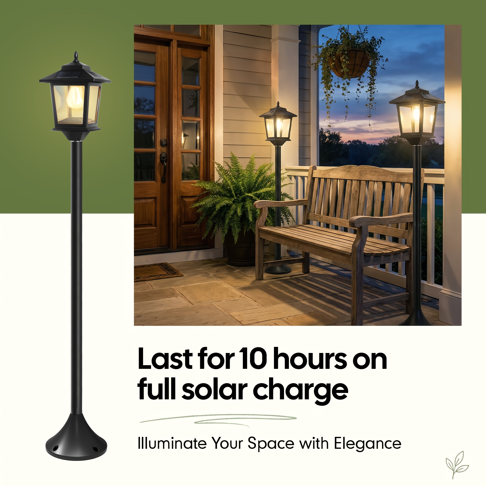 2 pack 63 inch solar lamp post lights outdoor solar powered