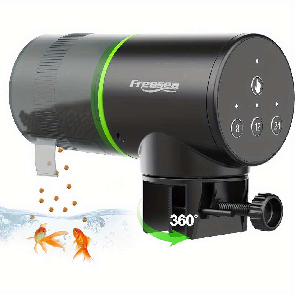 

Freesea Aquarium Automatic Fish Feeder: Vacation Timer Feeder For Fish Bowel Electric Adjustable Auto Fish Food Dispenser 0. 05 Gal & 2 Fixed Methods