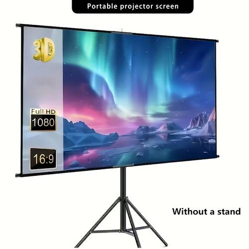 84 inch 4k projection screen 16 9 foldable movie screen washable portable wrinkle resistant indoor outdoor double sided projection screen suitable for home parties office classroom stand not included