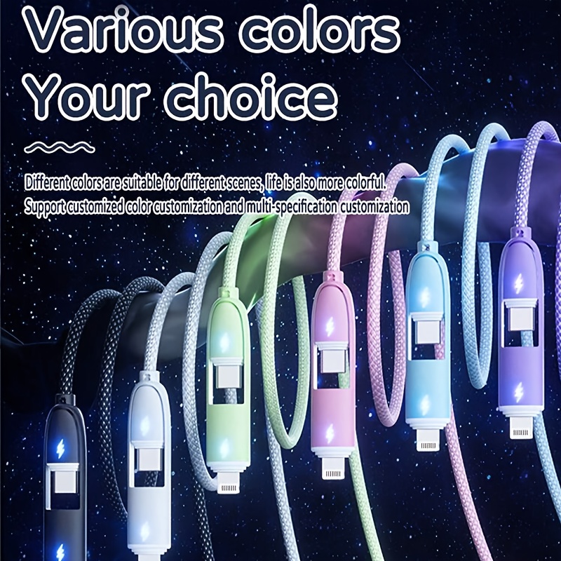 4 in   fast charging   dual drag with two type c to type c for  