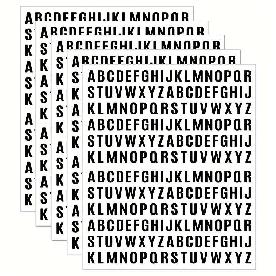 Image of Of Ten Sheets Of Letter And Number Stickers, Half An Inch Self-adhesive Vinyl Alphabet And Number Stickers Suitable For Scrapbooking, Decoration, Crafts, And Projects