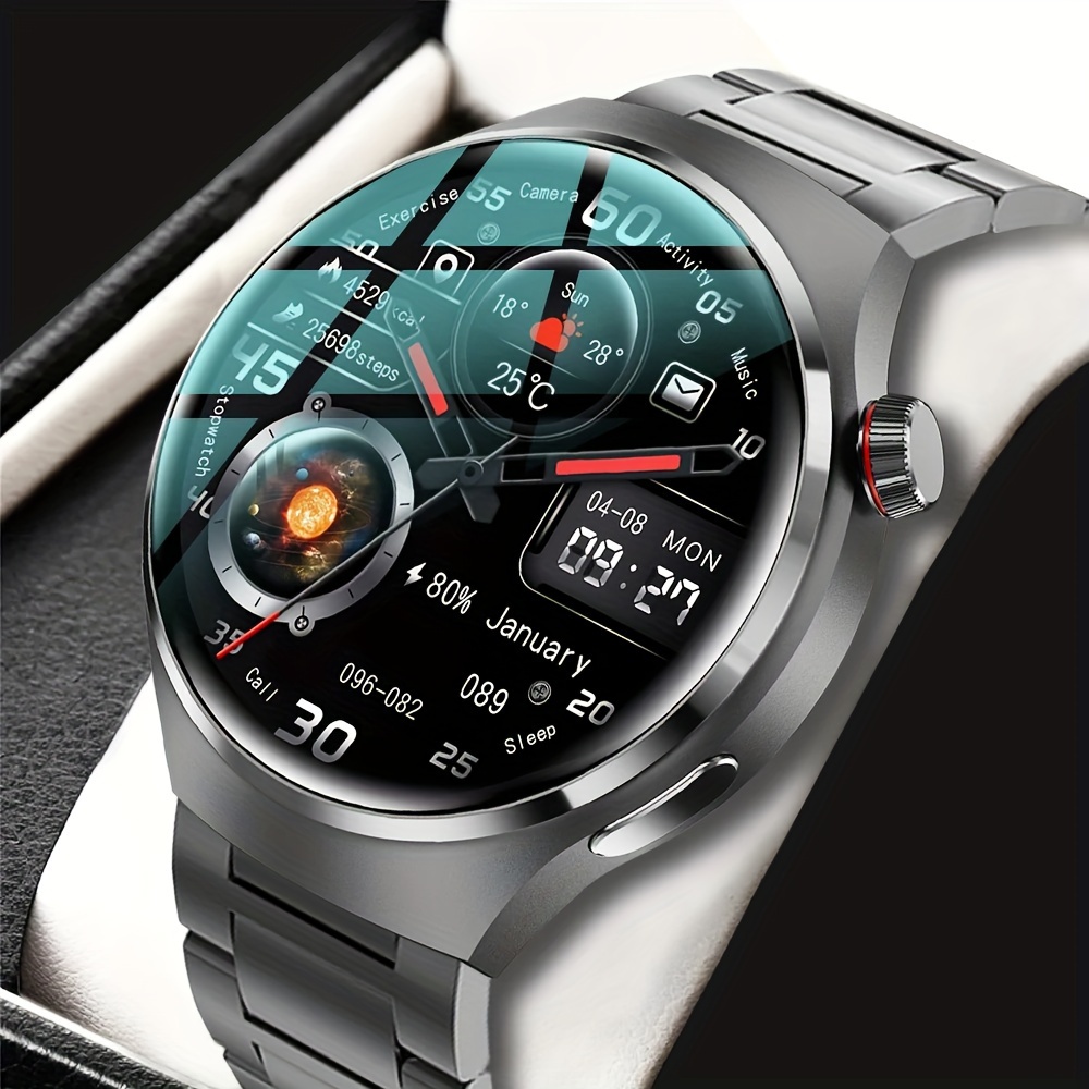 

2024 New Men's Smart Watch Watch 4 Pro1.53 Inch 360 * 360amoled Wireless Call Nfc Multi Sport Mode Smart Watch