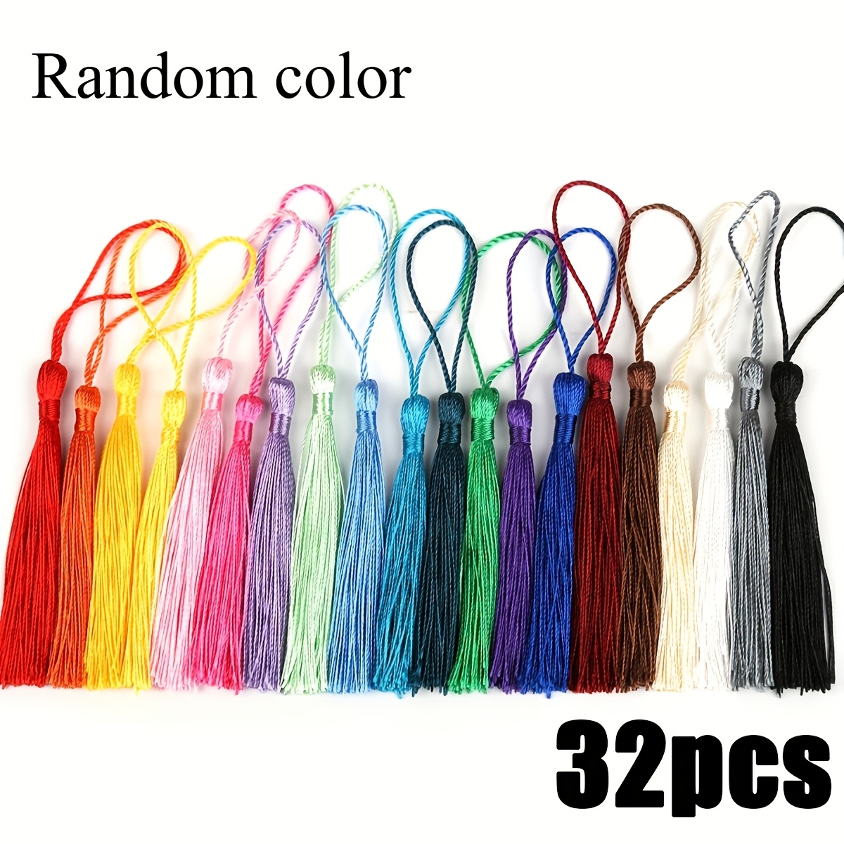 TEMU 32 Mini , pouces de longueur, Disponibles , Couleur Aléatoire, Fabriqués en Polyester pour Marque-pages, Ensembles de Perles et Bijoux. Ces
