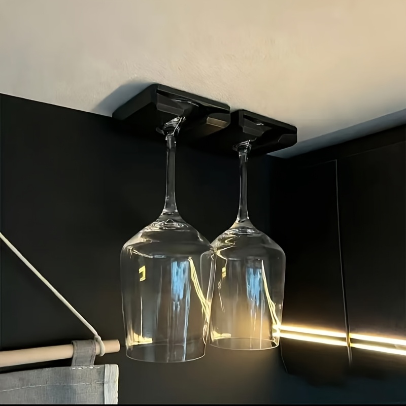 1/2/4pcs Wine Glass Holder, Universal Hanging Anti-shake Red Wine Cup Rack For All Rv Models (adhesive Not Included)