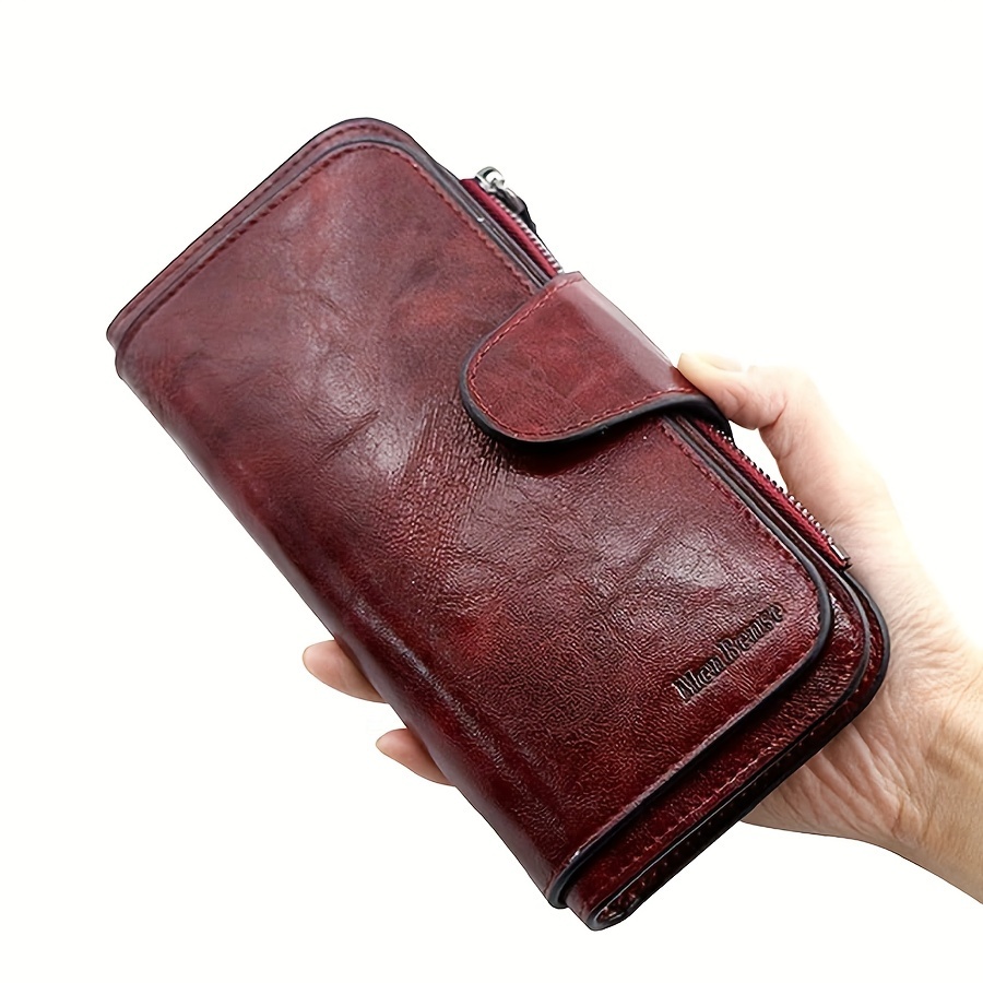 1pc Women's Wallet Large Capacity Multifunctional Multi-card Slots Women's Long Trifold Purse Phone Pouch Zipper Closure Wallet