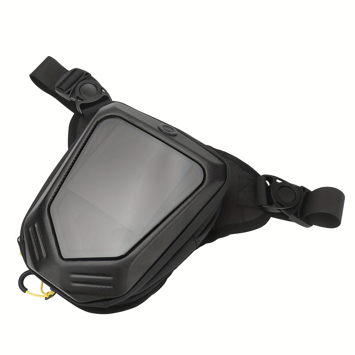 1 sac de jambe de moto - Sac à dos de moto rigide avec sangle réglable, fermeture éclair, sacoche de moto sécurisé pour motards - Construction en nylon durable, sac à dos de moto compact pour les trajets quotidiens, les voyages, les courses - Cadeau de moto idéal pour