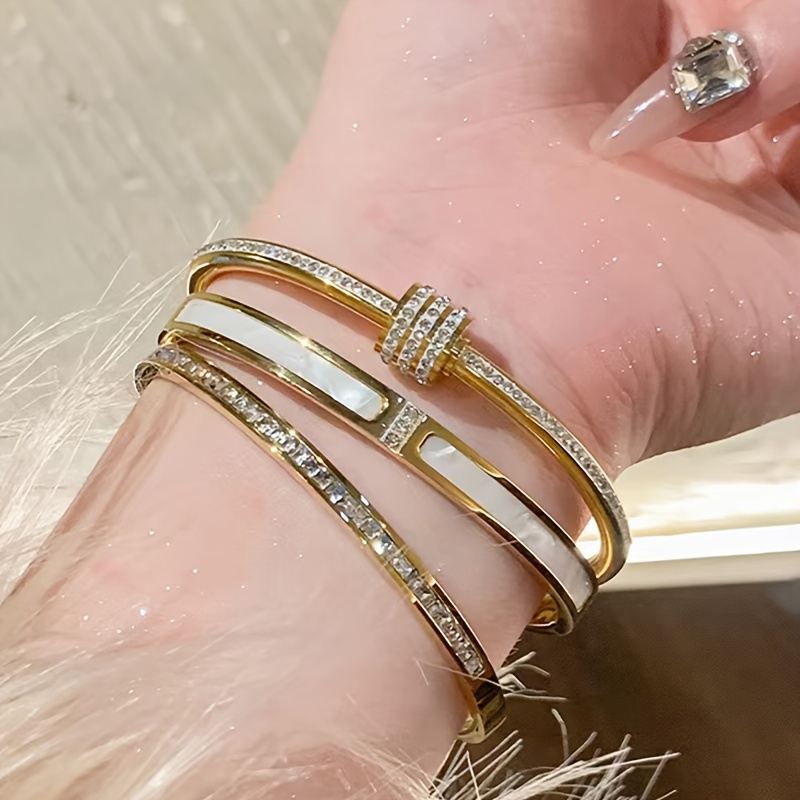 

3pcs Steel Bracelet Set Accents - & , For Or