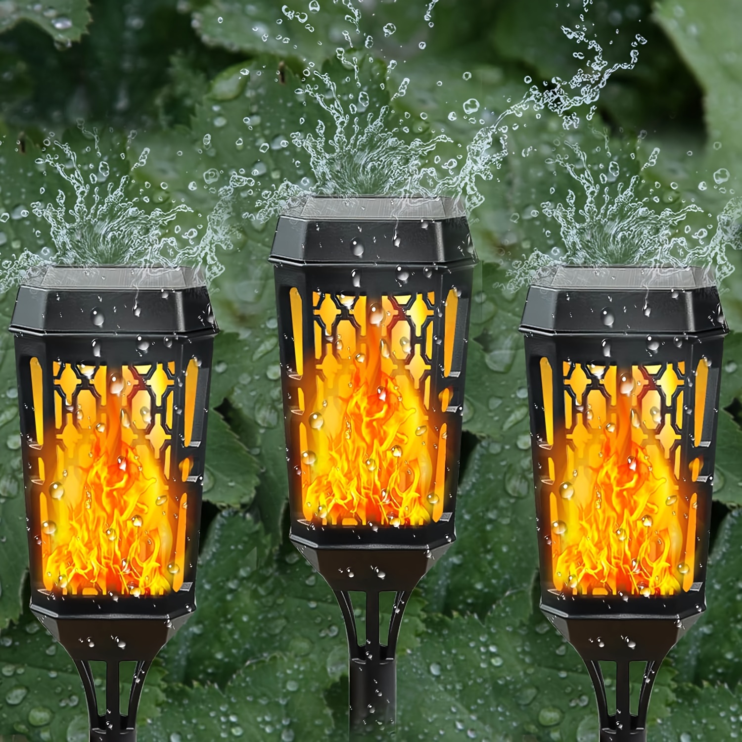 

2024 New 8/10/12 Pack Solar Lights For Outside, Solar Torch Light With Flickering Flame, Solar Flame Torch For Garden Decorations, Solar Outdoor Lights For Party Yard Patio Decoration