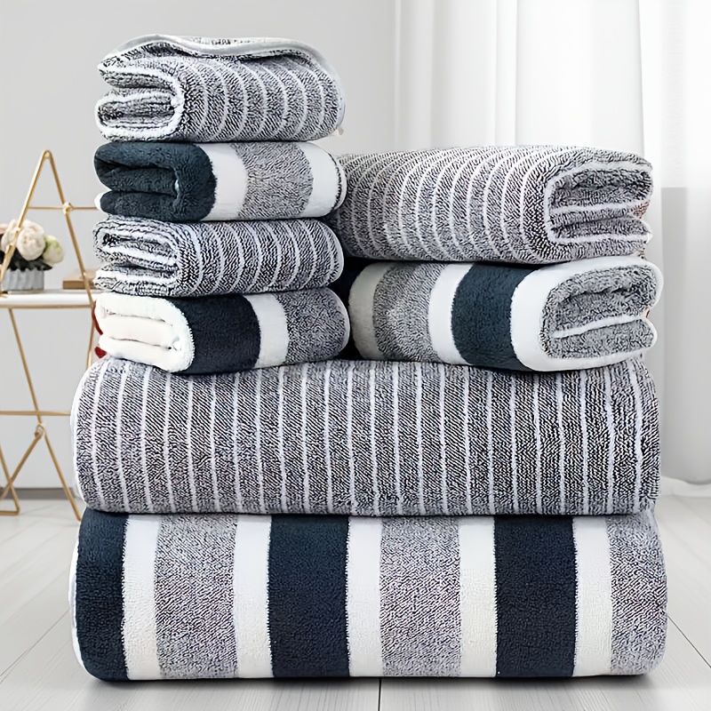 TEMU Set di 8 asciugamani in pile di corallo (asciugamani da bagno, asciugamani, asciugamani )