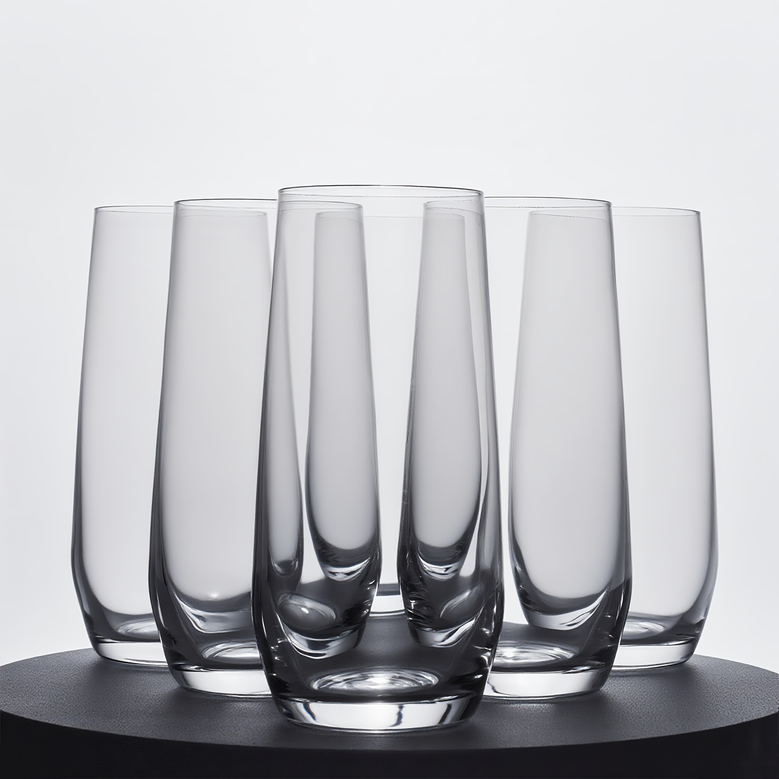 juego de 6/4/2 piezas - vasos de vidrio   de 215 ml con     en frío - multiusos para vino, cócteles, agua - ideales para fiestas y restaurantes