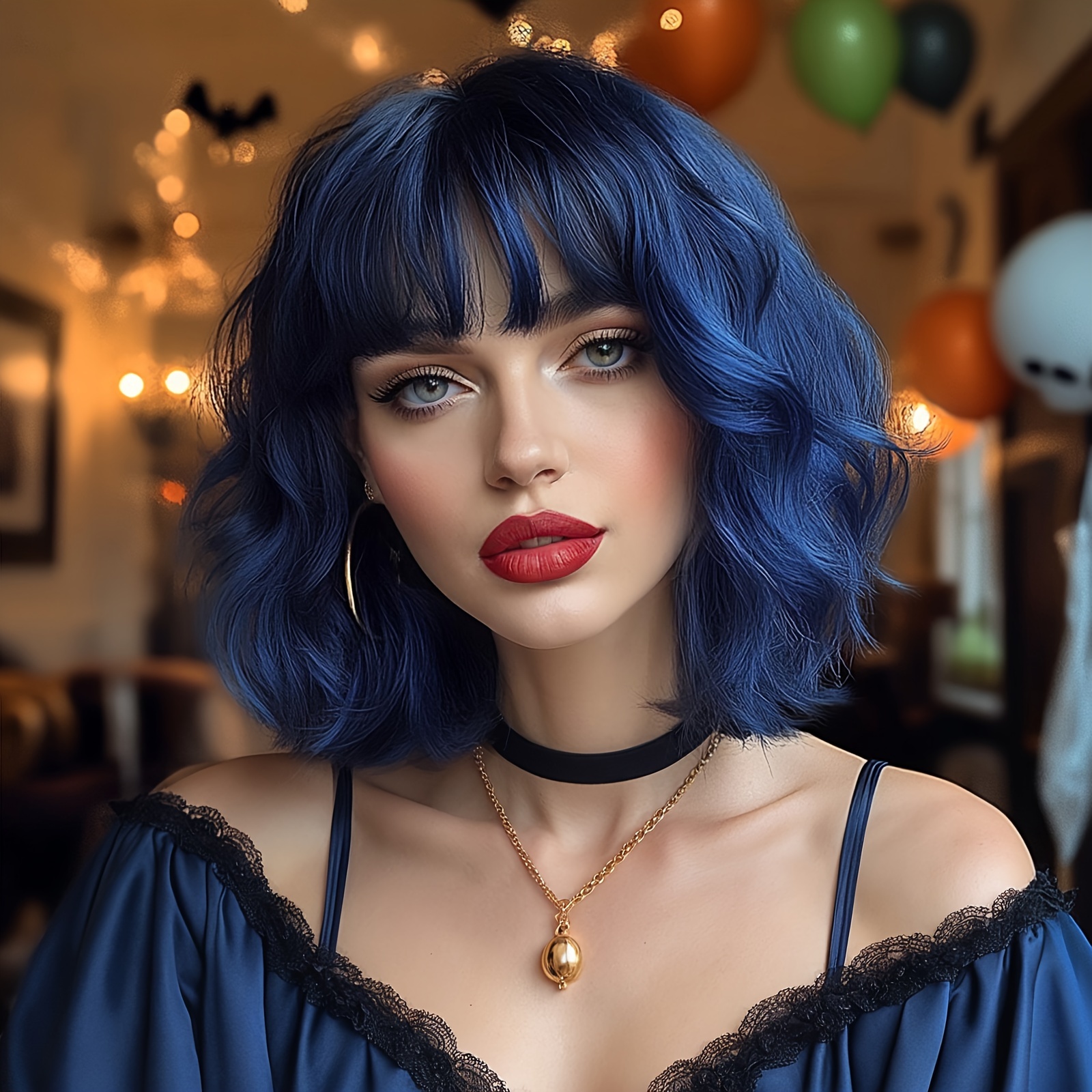 

Short Straight Hair Wig Synthetic Clip In Hair Extensions Elegant Natural Looking For Daily Use Halloween Christmas, Cosplay, Matte ,