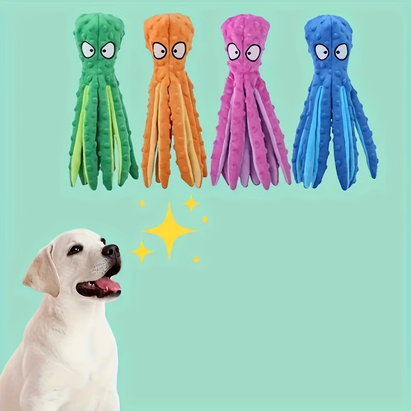 

Squeaky Octopus Plush Dog Toy - Durable Chew And Teething Plaything For All Breeds, No Batteries Required Octopus Dog Toy Dog Toy Octopus