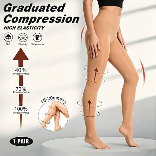 1 pieza de mallas de compresión negro/ , nuevas mallas de compresión para mujer diseño 2026, mallas opacas, mallas de cintura para mujer para exteriores, opacas al pararse y sentarse;