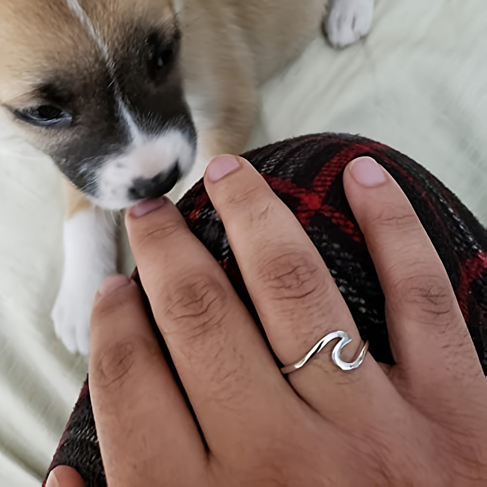 Ocean Wave 925 Sterling Silver Ring - Perfect Gift for Her And Him