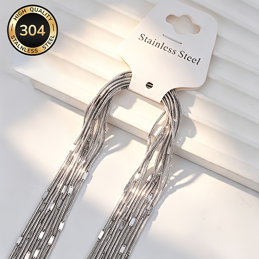 7pcs Classic Round Snake Embossed Necklace Set