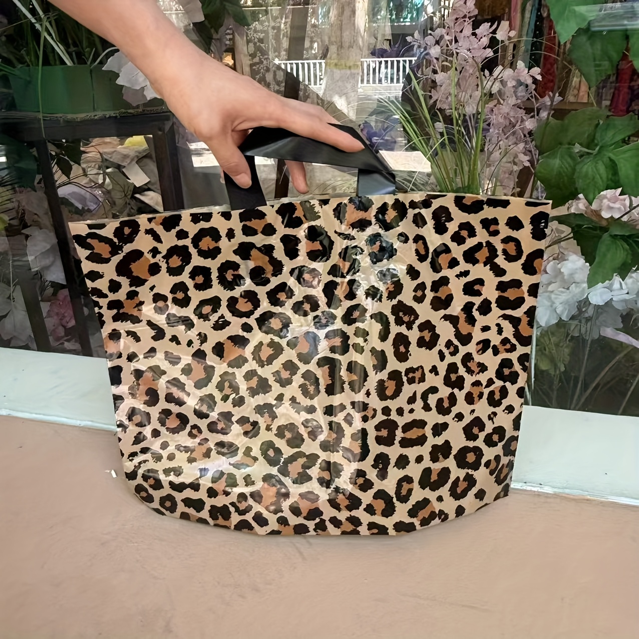 Image of 50pcs Premium Gift Bags - Multi-functional Handbags For Shopping And Party Favors, Suitable For Weddings, Birthdays, And More - Durable Plastic Craft Bags, Ideal For Small Businesses
