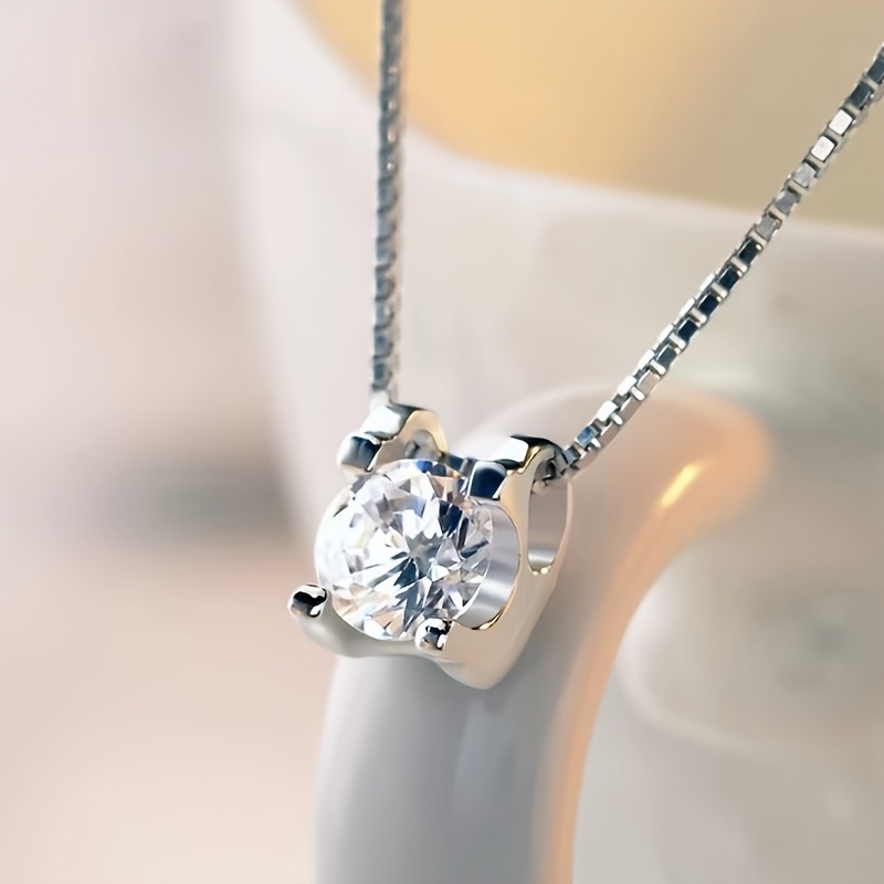 

Elegant 925 Sterling Silver Pendant Necklace Stone - Vintage Bohemian Style, Suitable For And As A Gift For Ladies