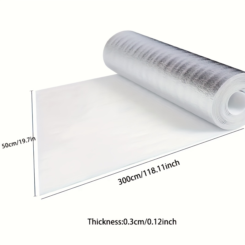TEMU 1 Roll Single-sided Aluminum Foil Pearl Insulation Roll, Reflective Thermal Insulation Film, Aluminum Foil , Heat-resistant Aluminum Foil