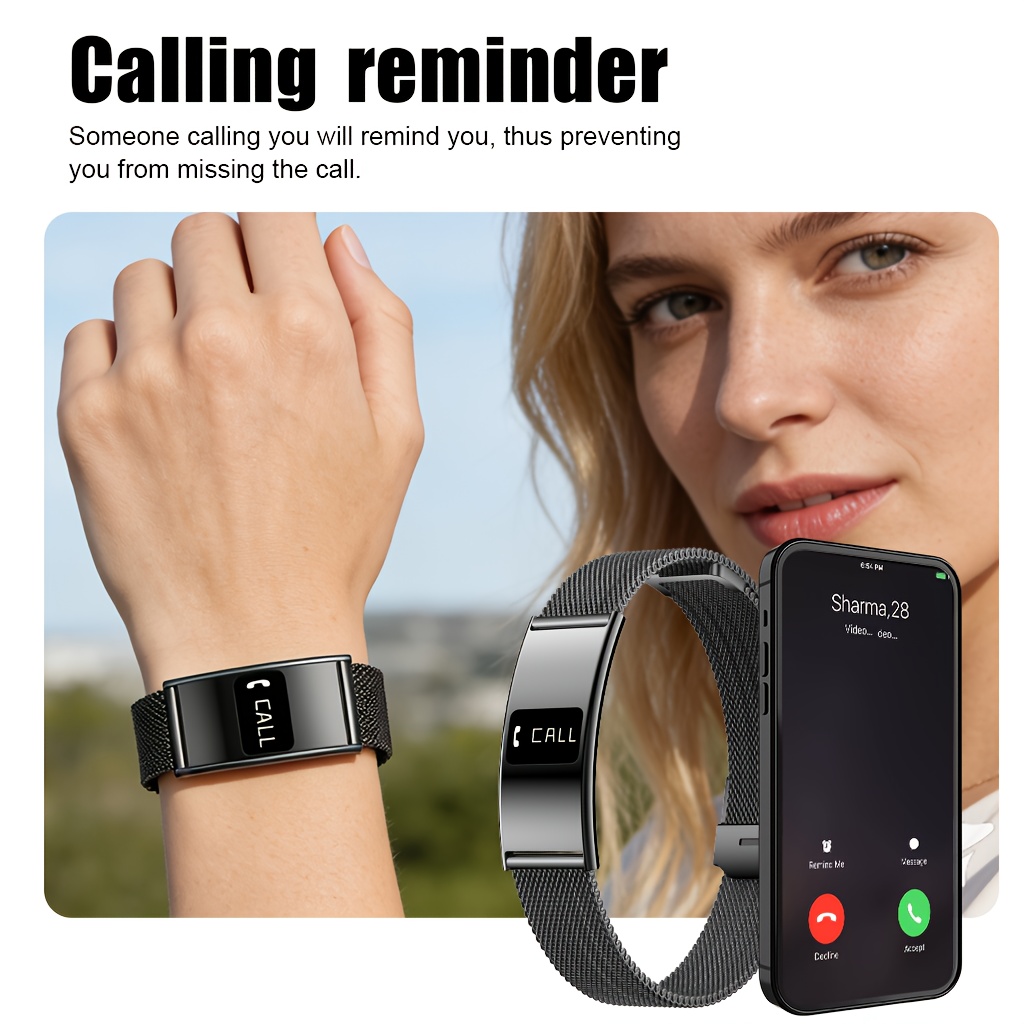 GWENLAND 2025 Smart Bracelet - Zinc Alloy Body, Lightweight And Fashion, Multiple Sport Modes, Step Count, Sleep Detection, IPX8, Remote Control Photography, Ideal Christmas Gift for Boyfriend Or Girlfriend - Image 8