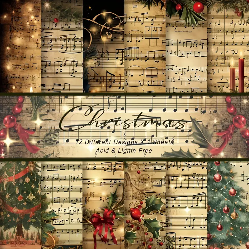 12sheets-vintage-christmas-old-music-sheet-temu-spain for Free Printable Christmas Sheet Music For Crafts 12sheets vintage christmas old music sheet - Temu Spain for Free Printable Christmas Sheet Music For Crafts