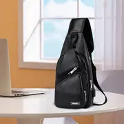 chest bag mens womens mini crossbody shoulder bag sling bag for men women shoulder backpack waist bag multi functional storage bag lightweight comfortable for daily use travel casual details 3