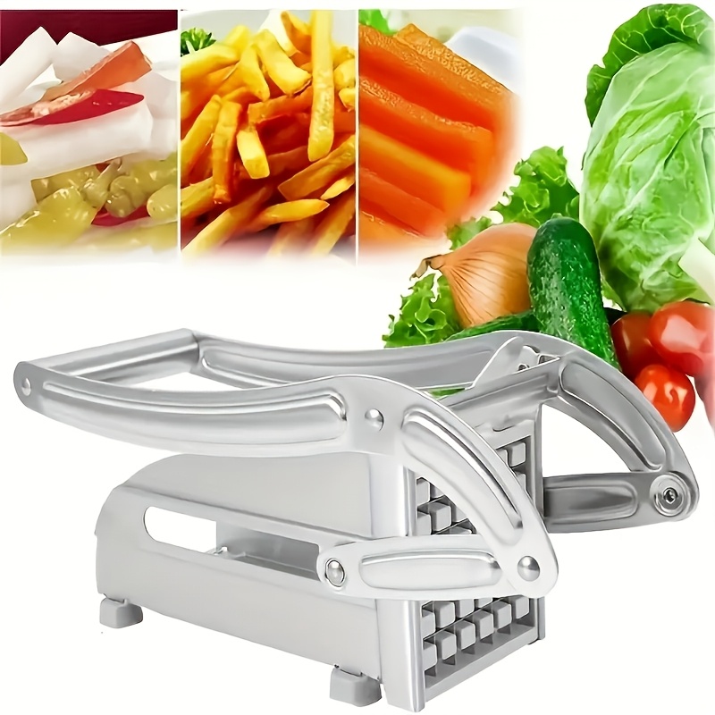 TEMU Heavy-duty French Fry Cutter – Slicing For Fruits, Vegetables, And Potatoes, Includes Interchangeable Grating Plates For Versatile Kitchen Use