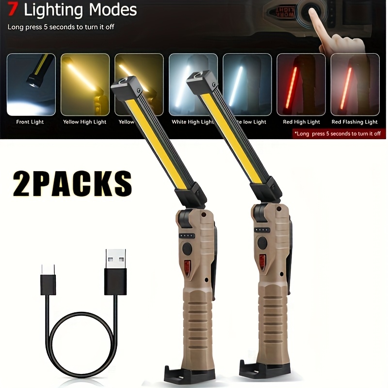 TEMU 1246810pcs Rechargeable Work Lights Cob Led Flashlights Outdoor Camp Light Portable Hanging Work Lamp With Builtin Battery For Camping TEMU 1246810pcs Rechargeable Work Lights Cob Led Flashlights Outdoor Camp Light Portable Hanging Work Lamp With Builtin Battery For Camping