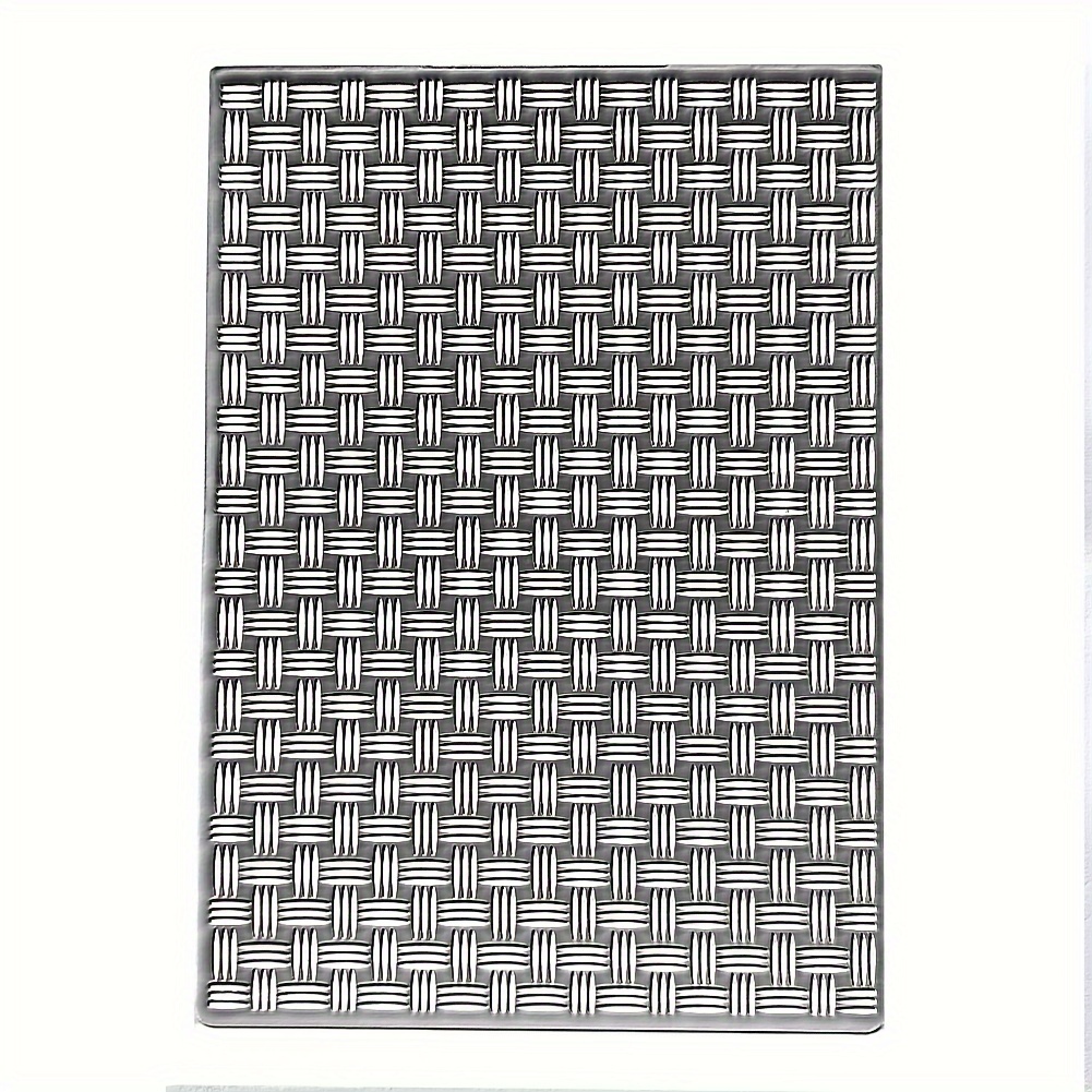 

5"x7" White Plastic Embossing Folder With Intricate Woven Pattern | & Designs For Diy Card Making, Scrapbooking & Paper Crafts, Embossing Folders For Card Making