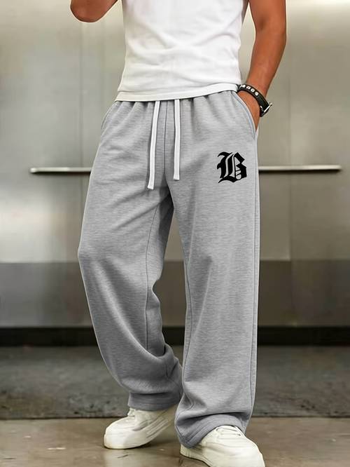lässige herren sport hose, für straße und zuhause, einfach zu tragen, elastischer bund mit kordelzug, ganzjahreskleidung, ideales geschenk für ehemann, freund oder vater