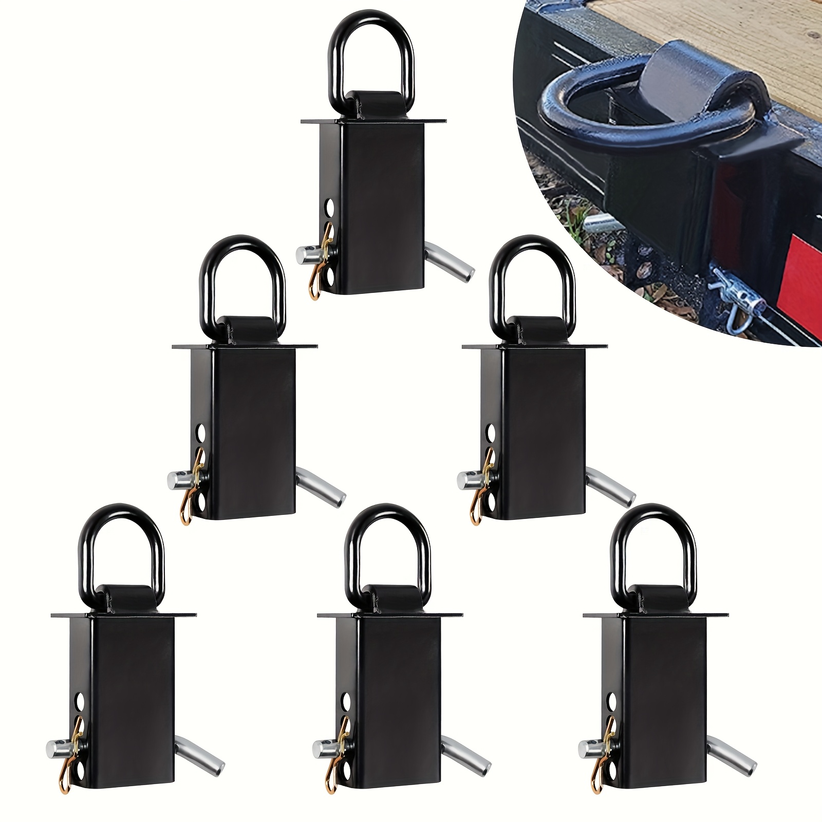 TEMU Stake Pocket D Ring Tie Down Trailer Stake Pocket Accessories Heavy Duty Breaking Load 12000lbs, Adjustable Stake Pocket Utility For Trucks And Trailers