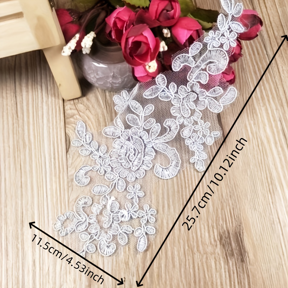 chinese dress ladies Beautiful Floral Motif Black Beaded Patch for Blazers/Gowns – JHONEA  ACCESSORIES main image 1