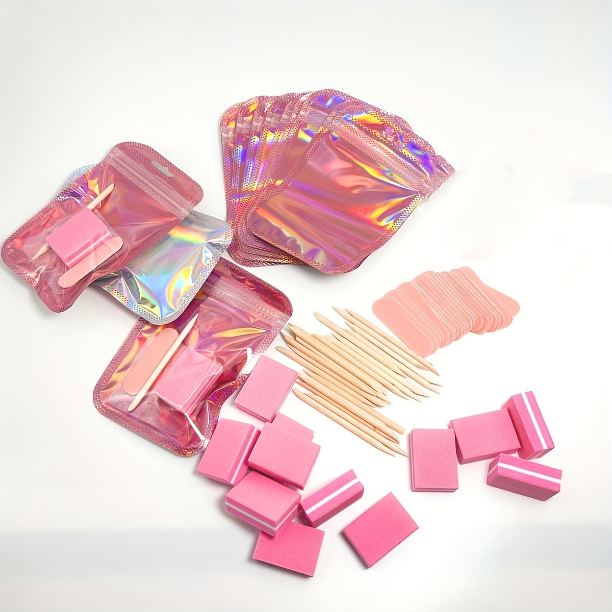40/60pcs Nail Tool Kit with Mini Nail Files and Buffing Pads