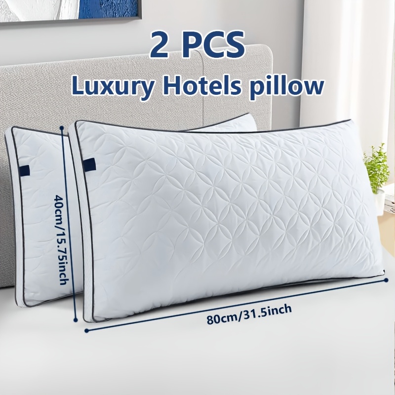 TEMU 1/2pcs Of 3d Quilted Pillows, 1pc Specification 40cm*80cm, 2pcs Specifications 40cm*80cm And 80cm*80cm, Filled With High-elastic Fiber, Fluffy