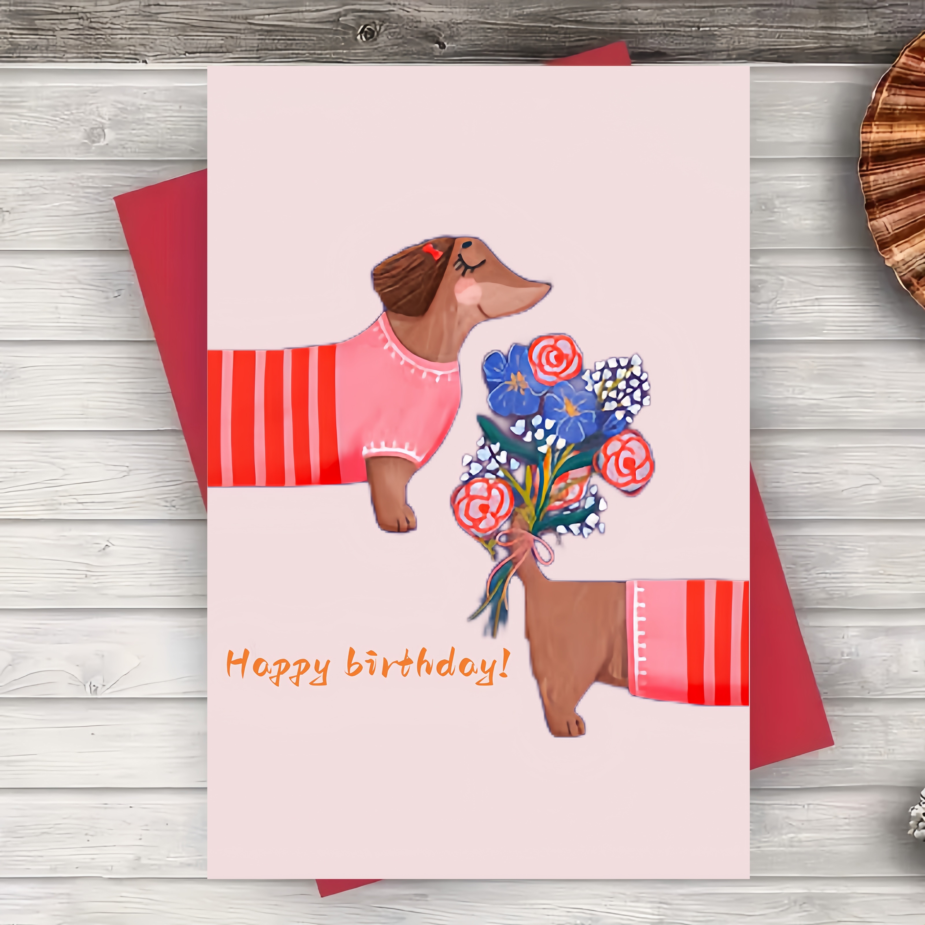 

1pc, Funny Dachshund Birthday Greeting Card, Floral Card, Card Funny, Animal Cartoon Birthday Greeting Card, Suitable For Any Age, Make Celebrations And Happy, Dachshund Everything, Party Gift