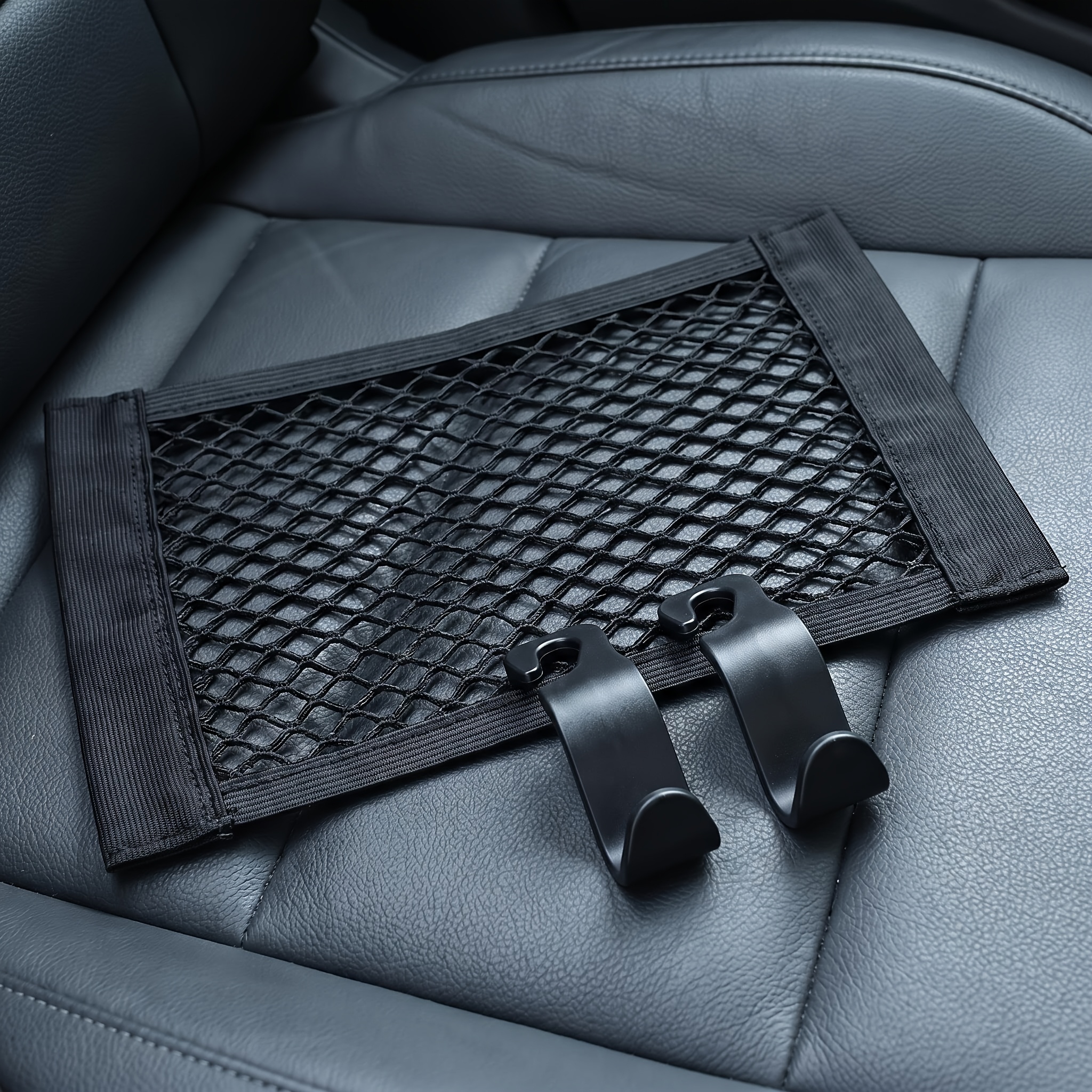 TEMU Organizador de Maletero de Coche con - Red de Almacenamiento Elástica Negra Duradera, Eficiente y Ordenado | Capacidad para Herramientas,