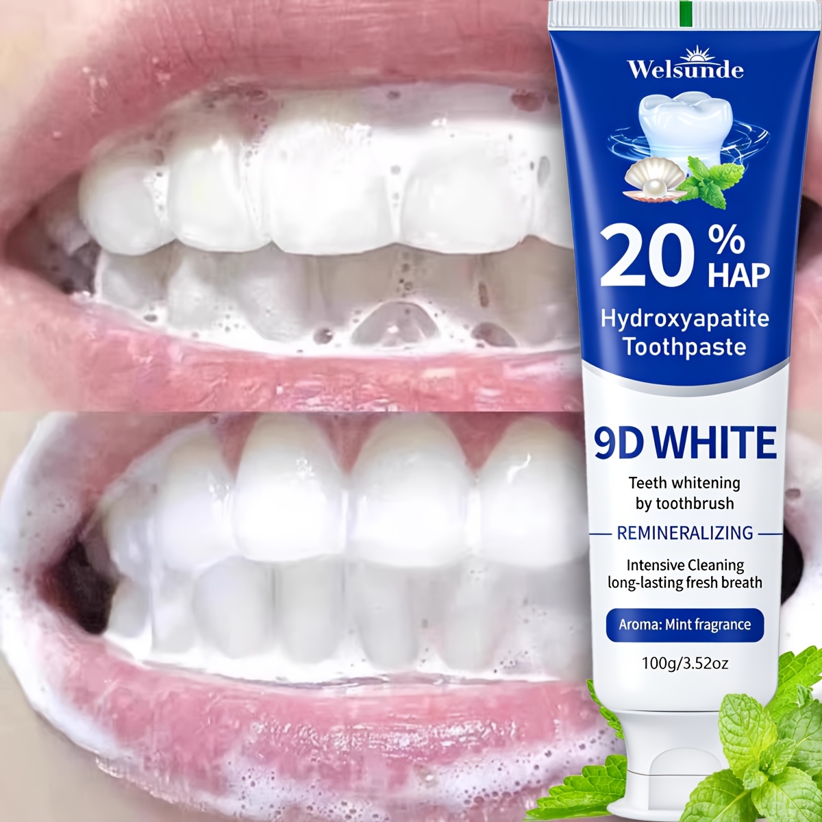 20% Hydroxyapatite Toothpaste | Remineralizing, Deep Cleaning, Teeth, Strengthens , Sensitive Teeth & Gums, Suitable For Everyone, Daily Essentials, Home Care, Professional Hygiene