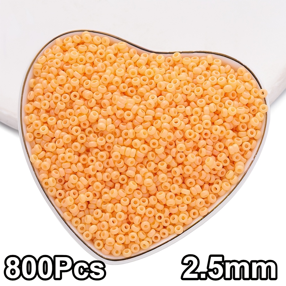 800pcs 2.5mm Multicolor Solid Color Glass Seed Beads