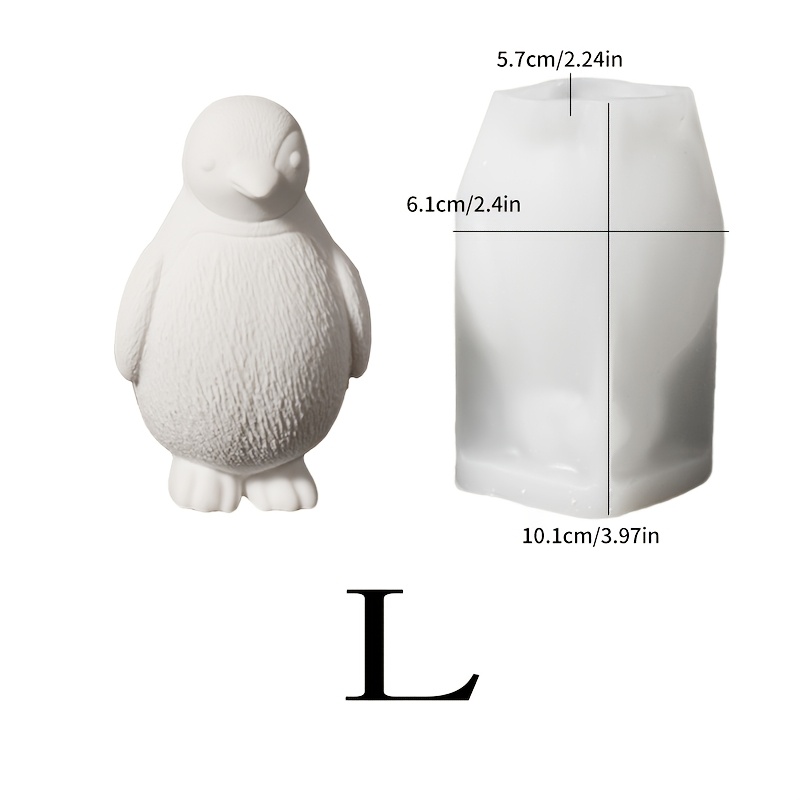Image of Resin Silicone Molds 3d Penguin Silicone Molds Diy Scented Candle Soap Cement Plaster Decorative Molds Aquarium Decorations Christmas Handmade Gift Tools Garden Plaster Ornaments Silicone Molds