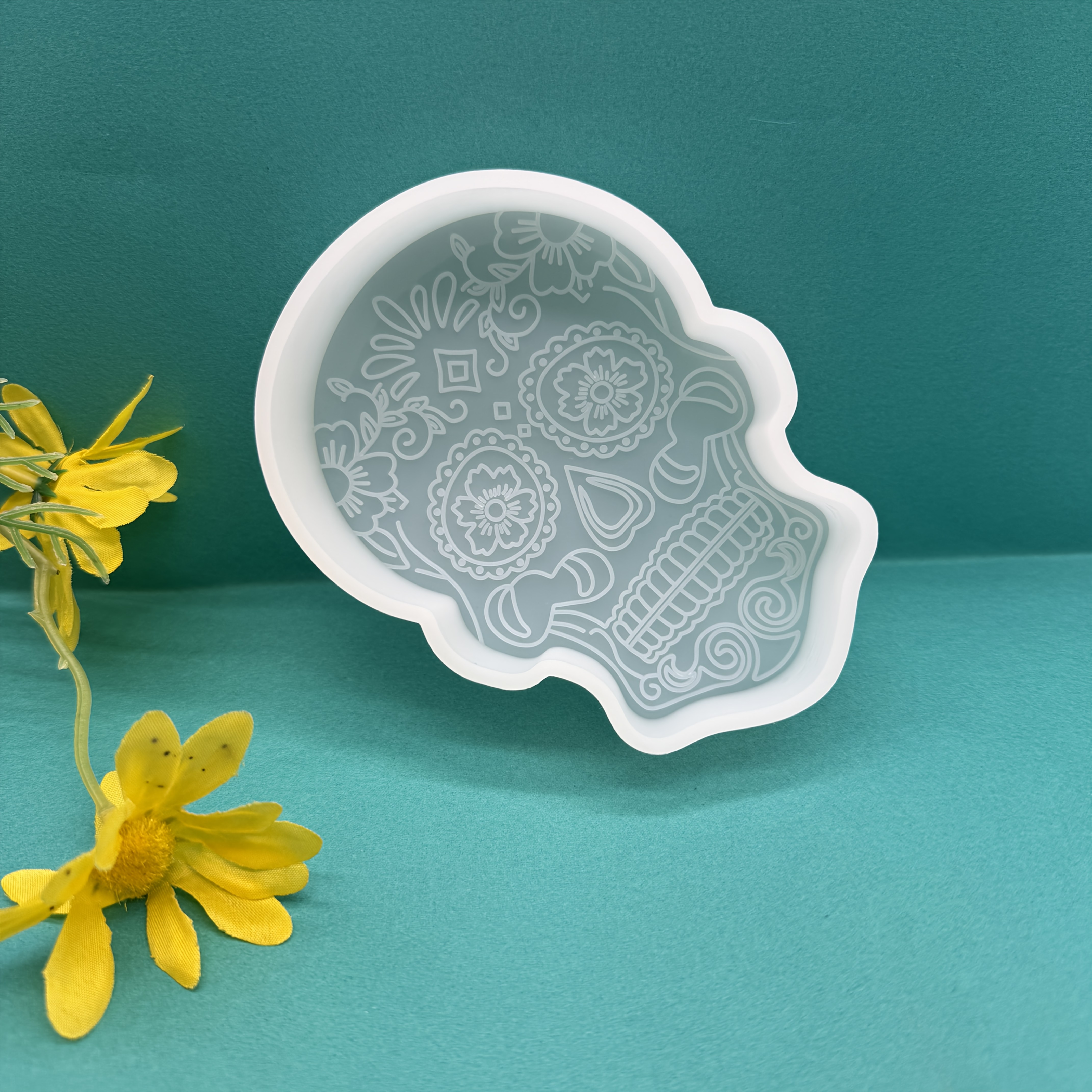 Image of 1pc Gothic Mold - For Resin, Silicone, Candle, Soap, - Halloween Decorations, Decor, Spooky Party Favors - Durable & - Beginners & , Halloween Decorations, Candle Making, Intricate Patterns