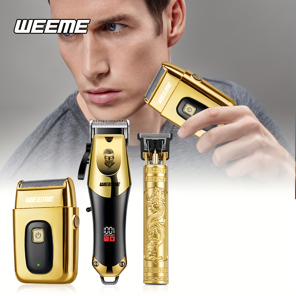 WEEME 3pcs Men's Wireless Hair Clipper Set, USB Rechargeable... product image 3