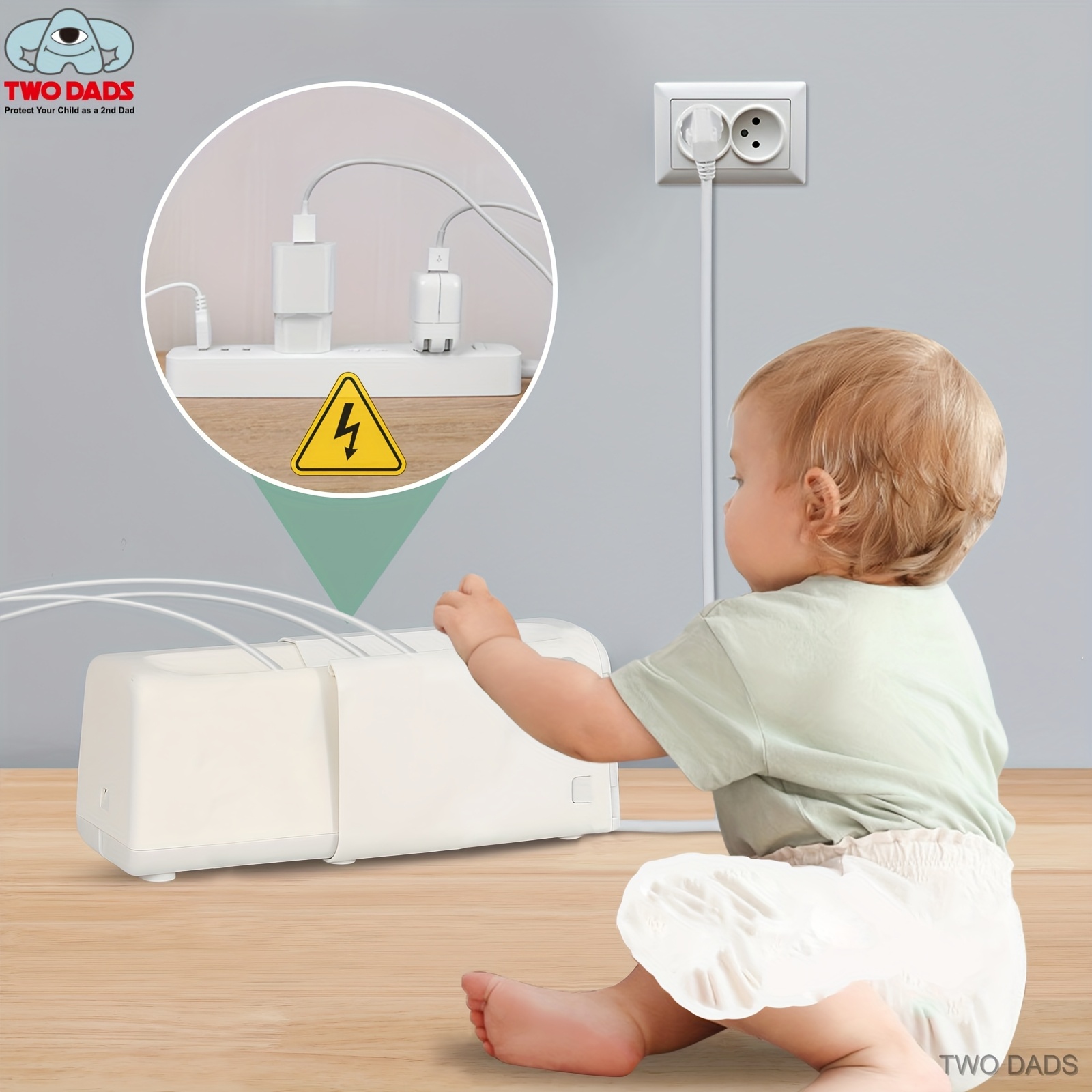 Enhanced Power Strip Enclosure That Protects Against Dust, Organizes Wires, And Ensures Safety for Children And Pets Around Electrical Outlets