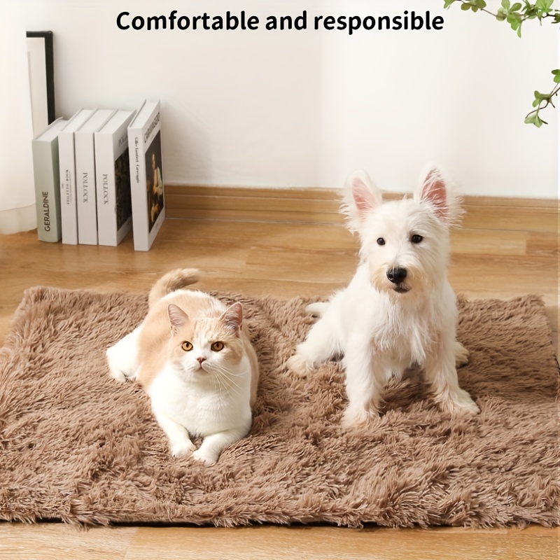 

Non-skid Pet Bed Mat With Extra-long Fluff For Dogs – Skin-friendly, Comfortable, Polyester Square Sleeping Pad For Dogs, Non-slip Gel Bottom – Suitable For Extra Small To Medium Breeds