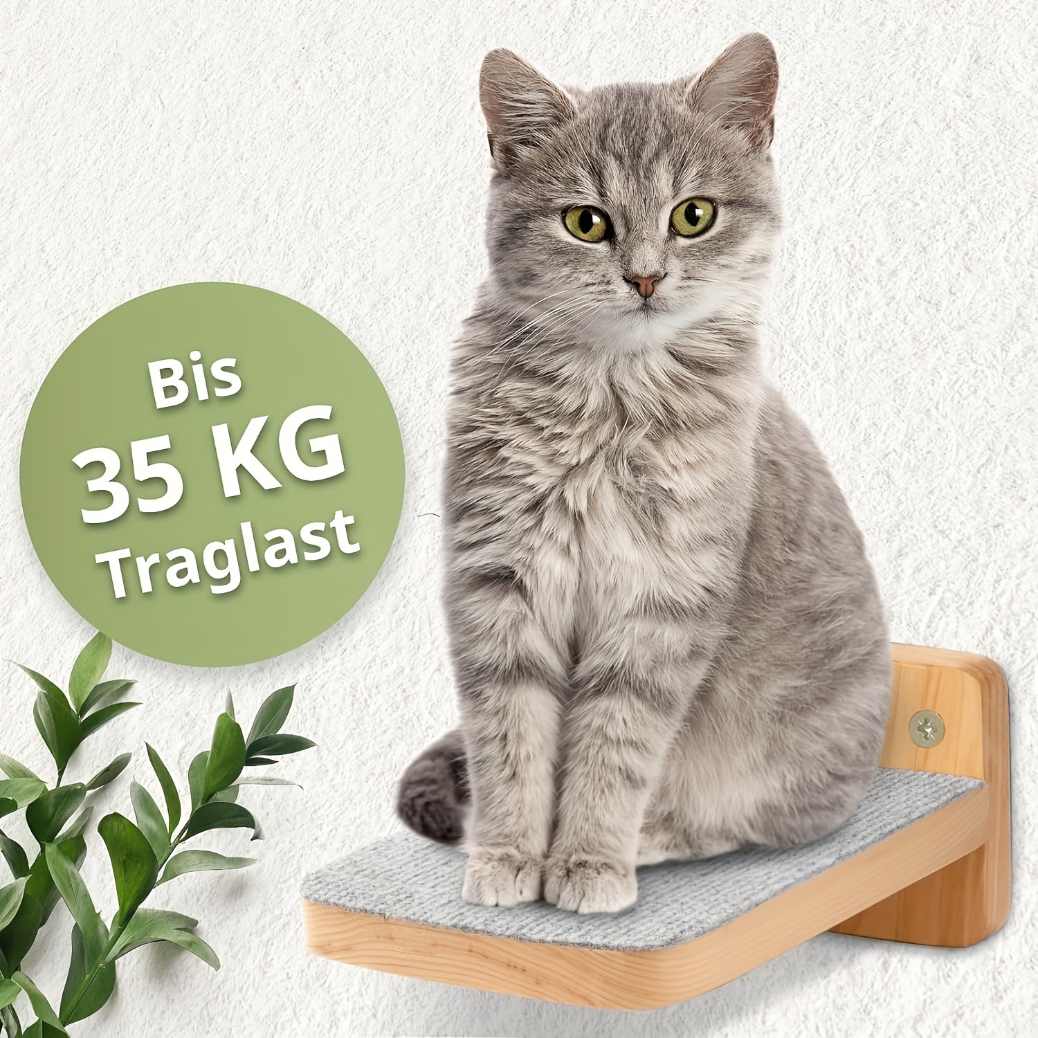 

1pc Wall-mounted Cat Perch With Climbing Platforms - Construction, Ideal For Cats