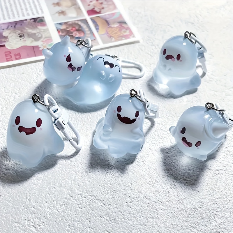 Porte-clés Halloween - Lot De 6 Pièces, Motifs Chauve-souris, Citrouille - Cadeau Pour Amis, Collègues, Enfants - Acier Inoxydable, Durable