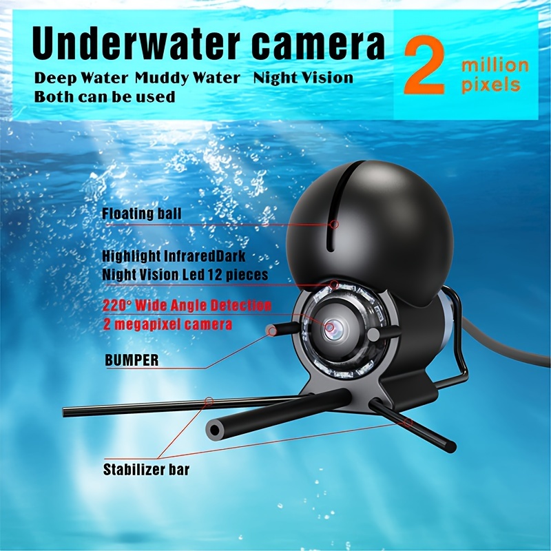 1 Set Fish Finder, 4.3 Inch Display, Underwater Fishing Camera, Visual  Fishing Detector, Waterproof Monitor Camera Kit For Winter Ice Fishing
