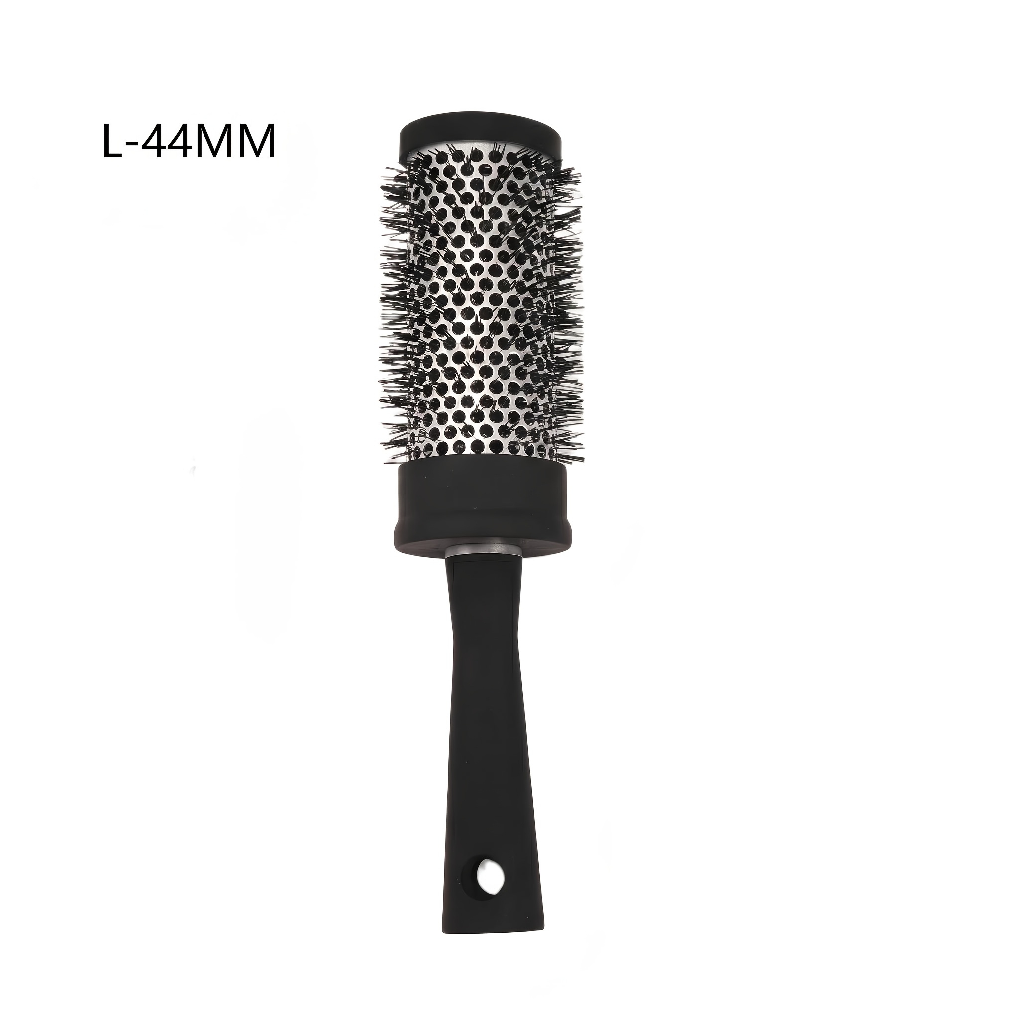 TEMU Black White Honeycomb Thermal Round Curling Hair Brush, Anti- Dense Bristle Styling Comb With Anti-slip Hanging Handle For Blow Drying