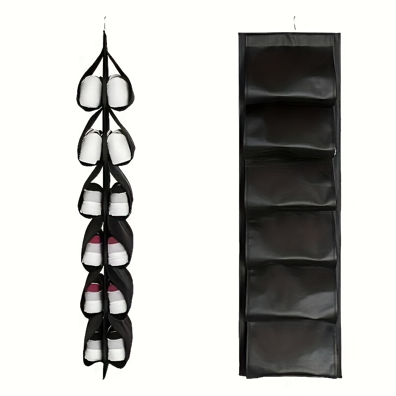 Image of 1pc Hanging Shoe Storage Bag, Shoe Organizer Rack, Shoe Drying Rack, Hanging Storage Bag