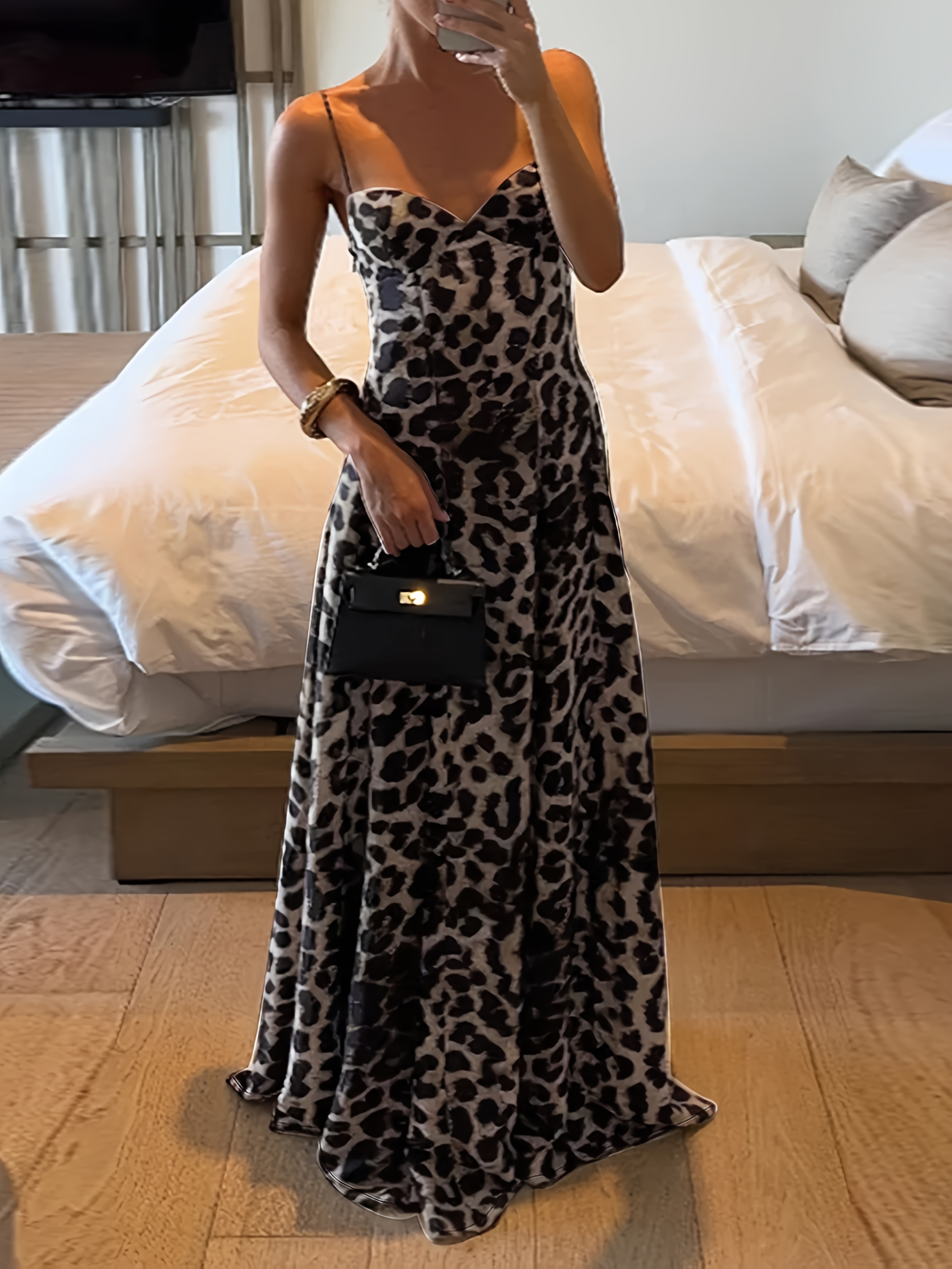 ladies leopard print dresses Lita | Twisted Asymmetric Maxi Dress  Club L London This sleeveless leopard print midi dress features a cowl neck IGKEEL Women's Short Dress -