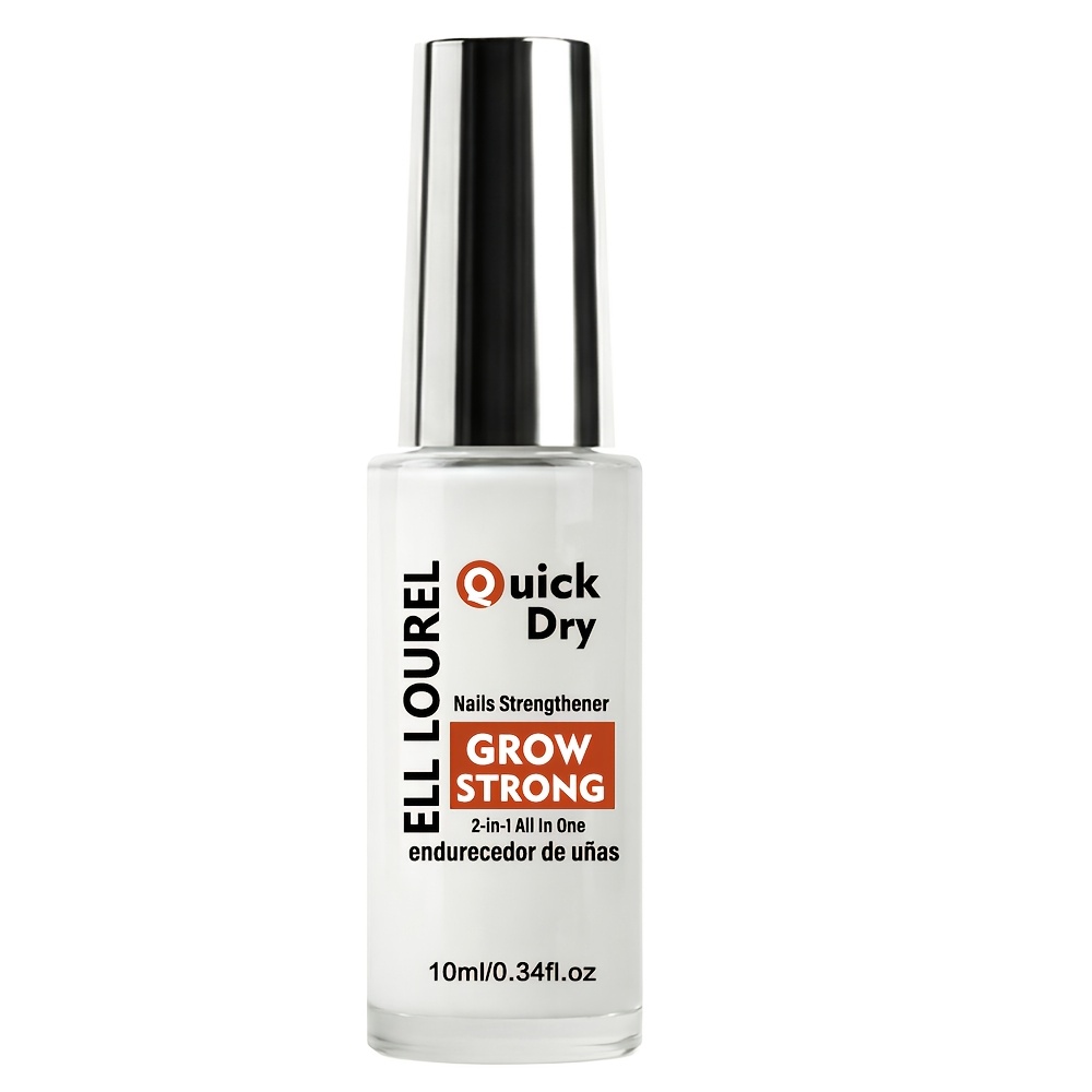 Image of Ell Clear Nail Strengthener, Quick-drying, Enriched With Vitamin E, Strengthens Nails, Transparent Milky Texture, Enhances Shine Of Nails After Application, A Fairer Skin Tone