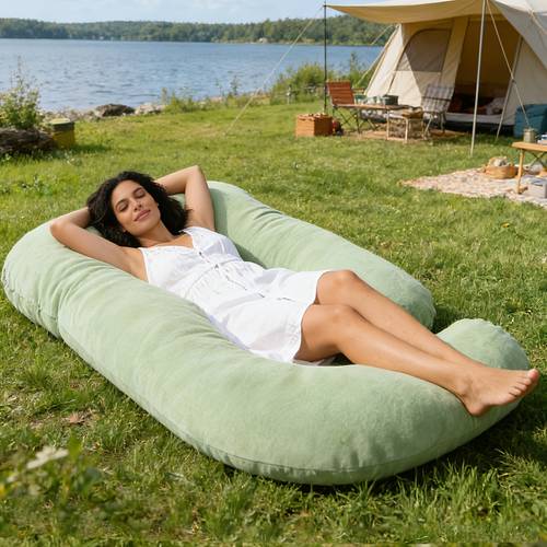 light green solid j shaped body pillow ultra soft plush throw pillow multiple colors cozy bedroom cushion